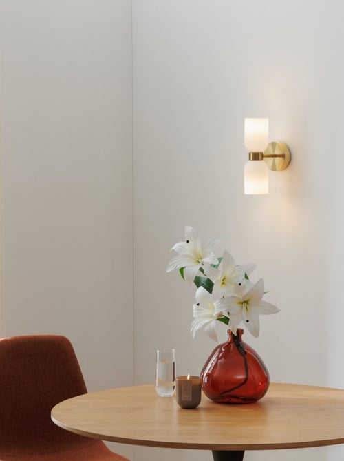 Aplique de pared doble de vidrio estriado - Kiabi