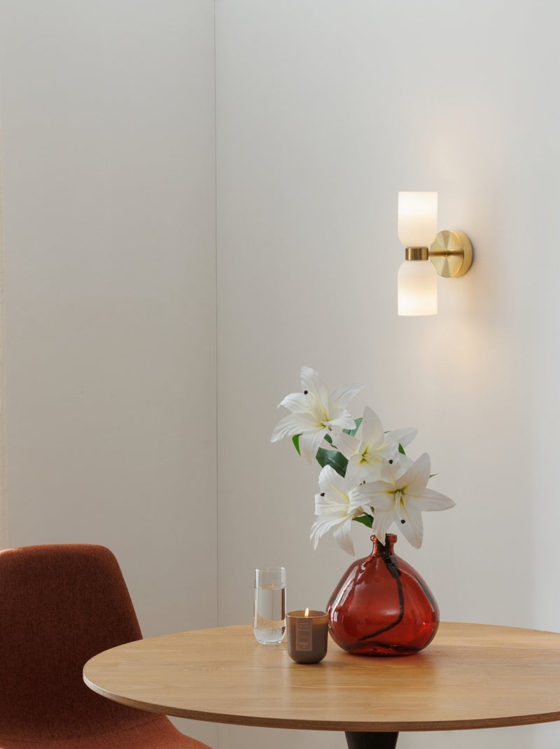 Aplique doble de cristal estriado Dorado/Oro - Kiabi