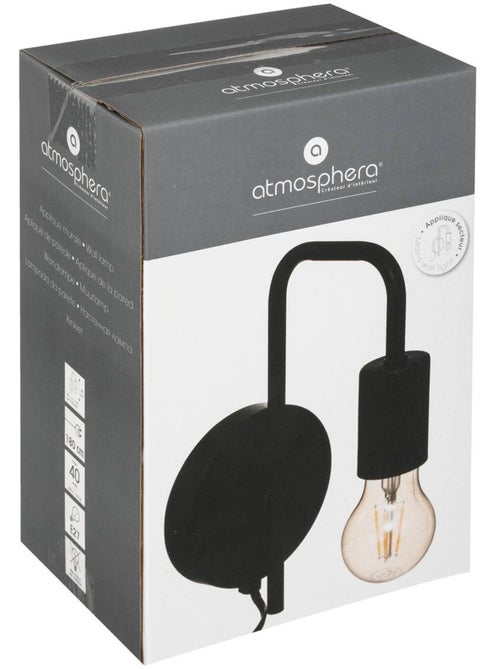Aplique keli metal negro d12cm - Kiabi