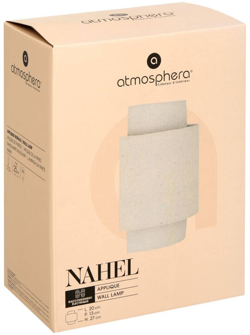 Aplique nahel en lino beige 20x13cm Beige - Kiabi