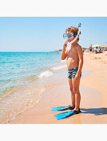 Aqua sport set snorkel junior máscara, tubo y aletas +7 años