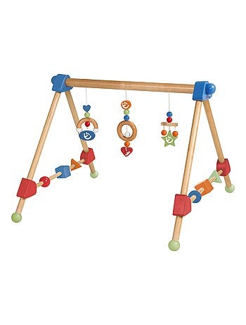 Arco de juegos en madera con 3 anillos de dentición - ROBA