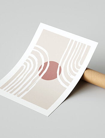 Arco de póster impreso en papel sin marco