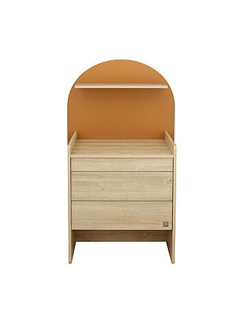 Arcón cambiador que se convierte en escritorio - decoración en madera de roble sepia, - SAUTHON