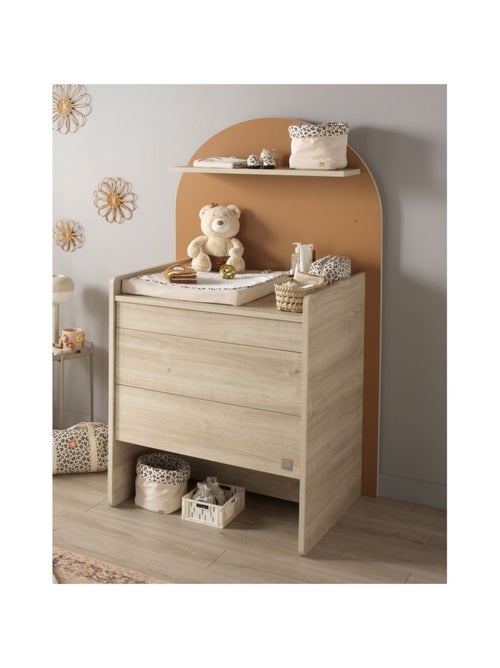 Arcón cambiador que se convierte en escritorio - decoración en madera de roble sepia, - SAUTHON - Kiabi