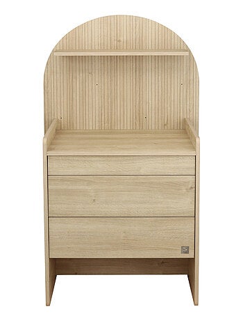 Arcón cambiador que se convierte en escritorio - decoración en madera de roble sepia, - SAUTHON