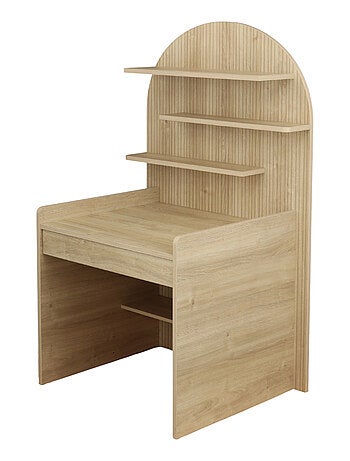 Arcón cambiador que se convierte en escritorio - decoración en madera de roble sepia, - SAUTHON