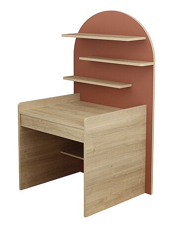 Arcón cambiador que se convierte en escritorio - decoración en madera de roble sepia, - SAUTHON