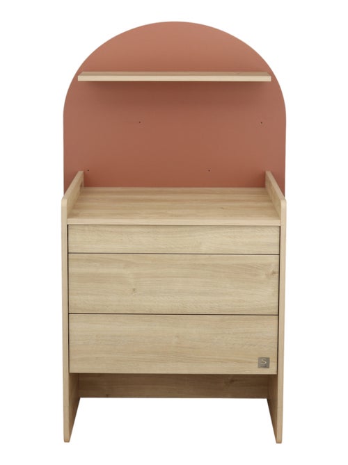 Arcón cambiador que se convierte en escritorio - decoración en madera de roble sepia, - SAUTHON - Kiabi Arcón cambiador que se convierte en escritorio - decoración en madera de roble sepia, - SAUTHON - Kiabi