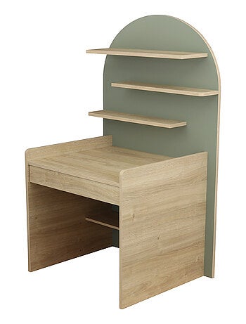 Arcón cambiador que se convierte en escritorio - decoración en madera de roble sepia, - SAUTHON