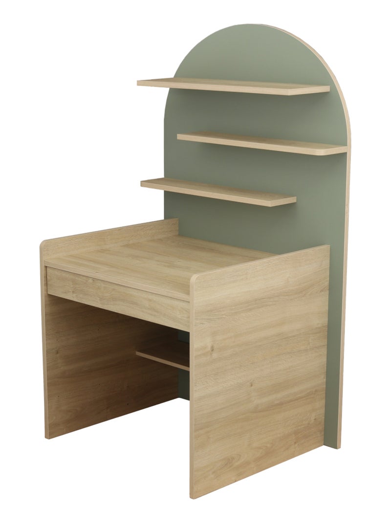Arcón cambiador que se convierte en escritorio - decoración en madera de roble sepia, - SAUTHON Verde - Kiabi
