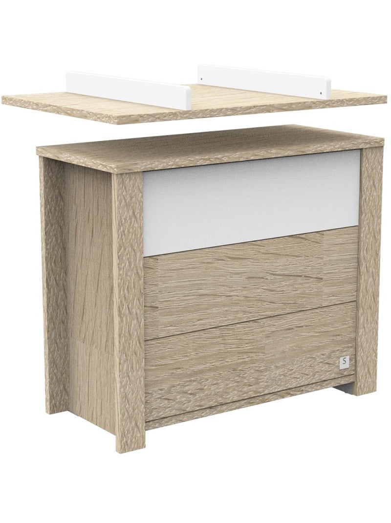 Arcón de 3 - SAUTHON Blanco Marrón - Kiabi