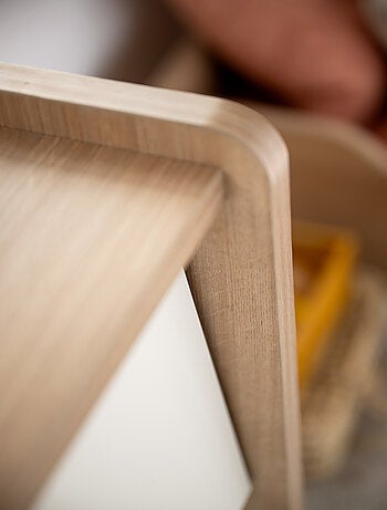 Arcón de 3 cajones con frentes inclinados en decoración roble - SAUTHON