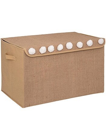 Arcón infantil con pompones de yute 36x57cm