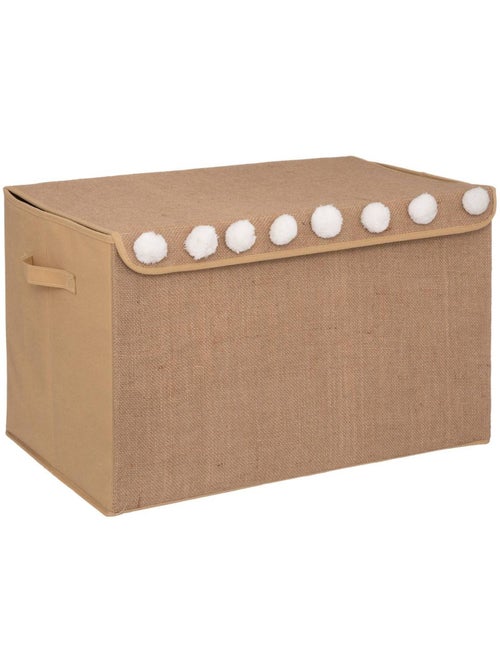 Arcón infantil con pompones de yute 36x57cm - Kiabi Arcón infantil con pompones de yute 36x57cm - Kiabi