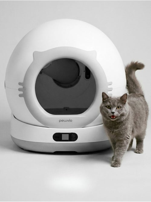 Arena autolimpiable para gatos PELUVIO Pearl - 72 L - Con cámara - Silenciosa - Kiabi Arena autolimpiable para gatos PELUVIO Pearl - 72 L - Con cámara - Silenciosa - Kiabi