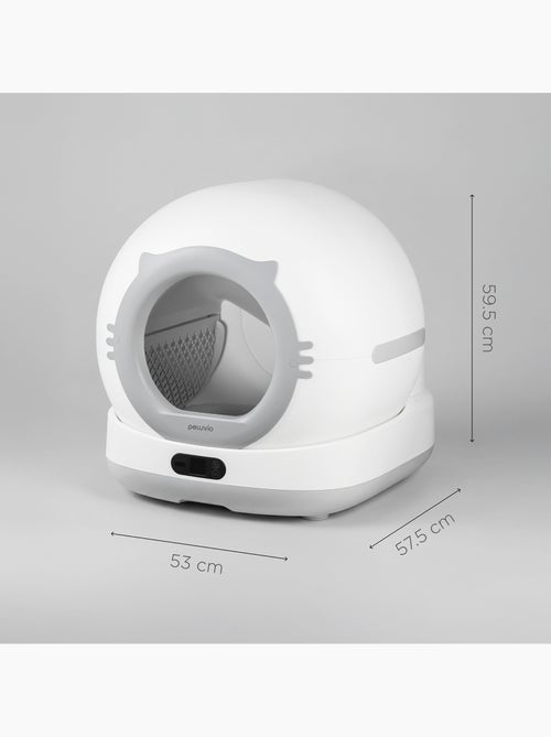 Arena autolimpiable para gatos PELUVIO Pearl - 72 L - Con cámara - Silenciosa - Kiabi Arena autolimpiable para gatos PELUVIO Pearl - 72 L - Con cámara - Silenciosa - Kiabi