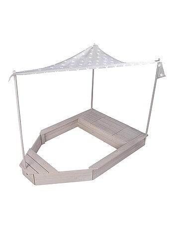 Arenero barco pirata con toldo y espacio de almacenamiento 'Roba Outdoor Schiff'