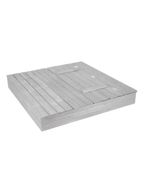 Arenero con banco y tapas en madera maciza + 2 recipientes 'Roba Outdoor+' - Kiabi