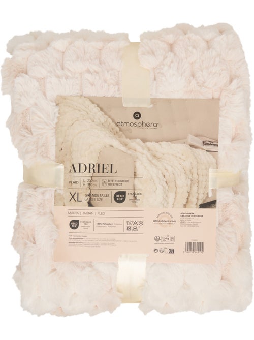 Ariel beige peluche 120x160cm - Kiabi Ariel beige peluche 120x160cm - Kiabi