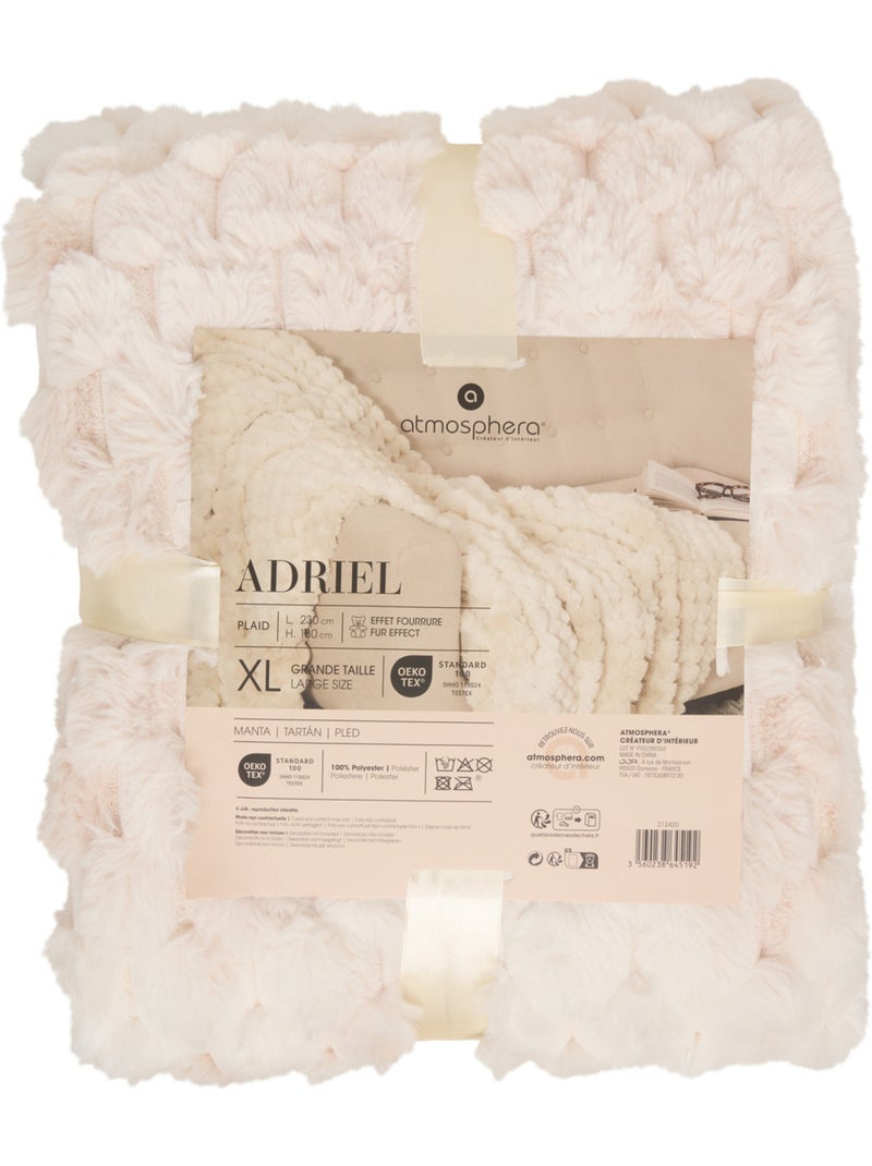 Ariel beige peluche 120x160cm Beige - Kiabi