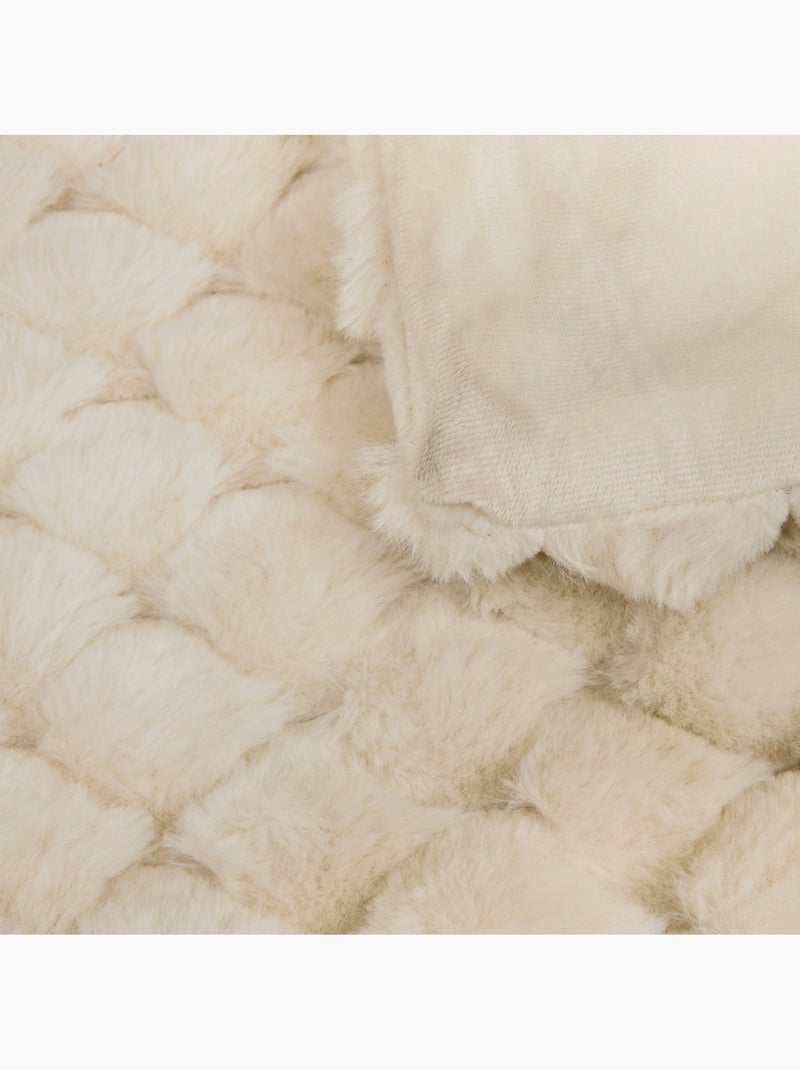 Ariel beige peluche 120x160cm Beige - Kiabi