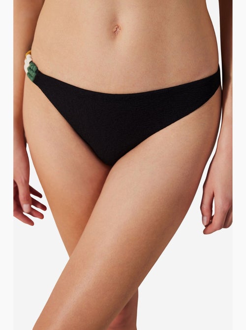 Arlo braguita de bikini con textura lateral y macramé penti - Kiabi Arlo braguita de bikini con textura lateral y macramé penti - Kiabi