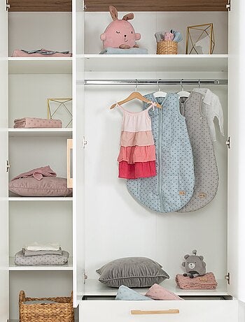 Armario 3 puertas 1 cajón en madera - ROBA 'Ava'