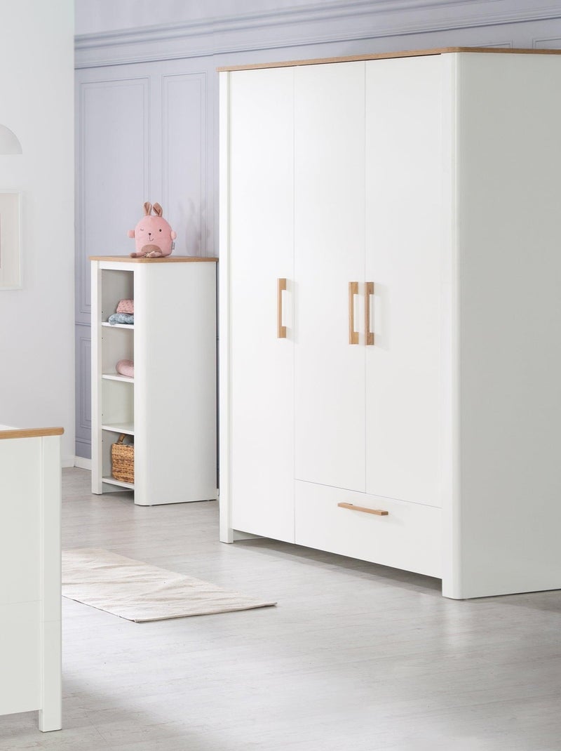 Armario 3 puertas 1 cajón en madera - ROBA 'Ava' Blanco - Kiabi