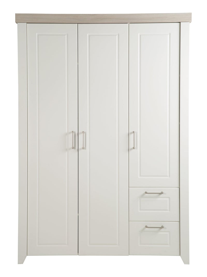 Armario 3 puertas y 2 cajones - ROBA 'Felicia' Blanco - Kiabi