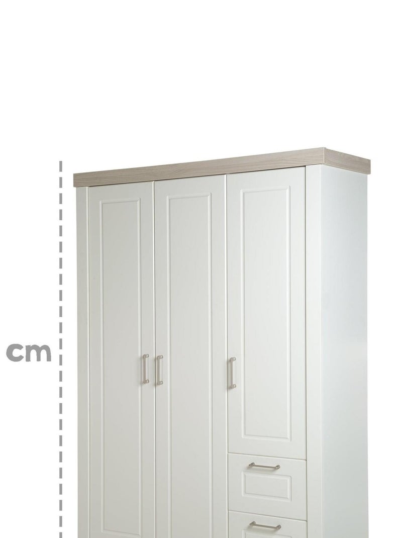 Armario 3 puertas y 2 cajones - ROBA 'Felicia' Blanco - Kiabi