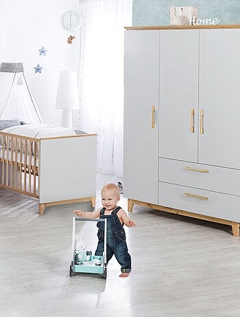 Armario 3 puertas y 2 cajones con cierre suave - ROBA 'Caro'