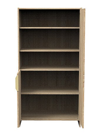 Armario de 2 puertas con 3 huecos y tiradores decorados en roble - SAUTHON