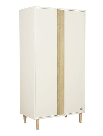 Armario de 2 puertas con detalle de imitación de madera texturizada y patas de - SAUTHON