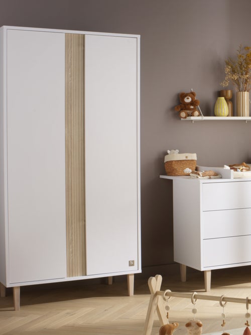 Armario de 2 puertas con detalle de imitación de madera texturizada y patas de - SAUTHON - Kiabi