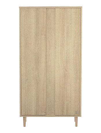 Armario de 2 puertas con detalle de imitación de madera texturizada y patas de - SAUTHON