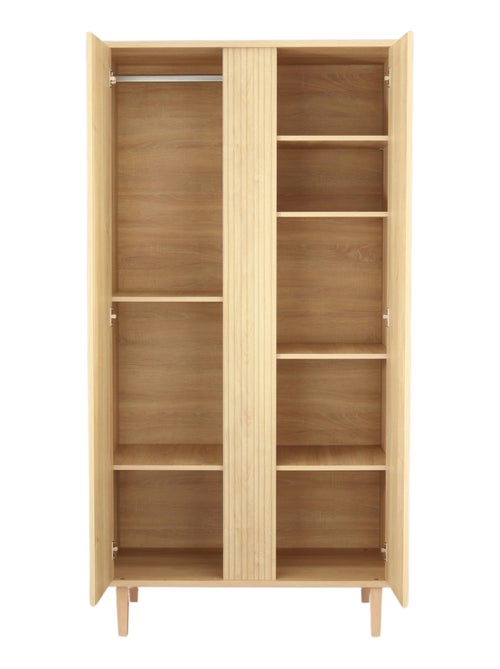 Armario de 2 puertas con detalle de imitación de madera texturizada y patas de - SAUTHON - Kiabi