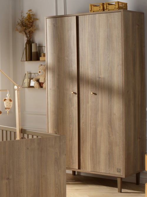 Armario de 2 puertas con detalle de imitación de madera texturizada y patas de - SAUTHON - Kiabi