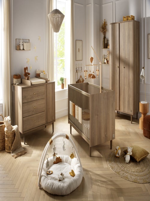 Armario de 2 puertas con detalle de imitación de madera texturizada y patas de - SAUTHON - Kiabi