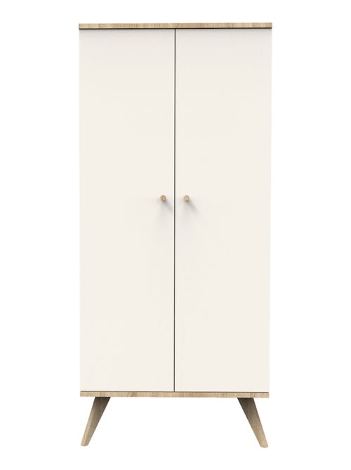 Armario de 2 puertas con patas de madera y decoración color - SAUTHON - Kiabi