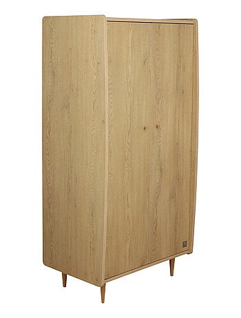 Armario de 2 puertas con tiradores dorados, decoración vintage en madera de - SAUTHON