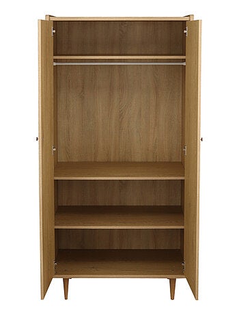 Armario de 2 puertas con tiradores dorados, decoración vintage en madera de - SAUTHON