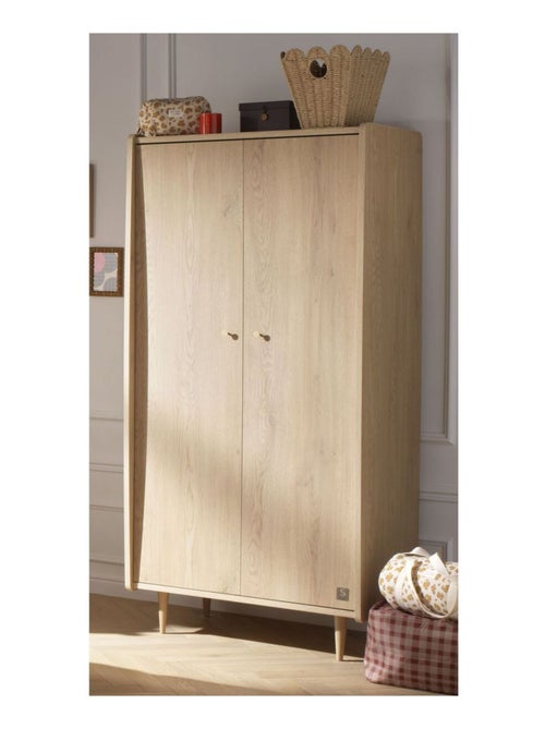 Armario de 2 puertas con tiradores dorados, decoración vintage en madera de - SAUTHON - Kiabi