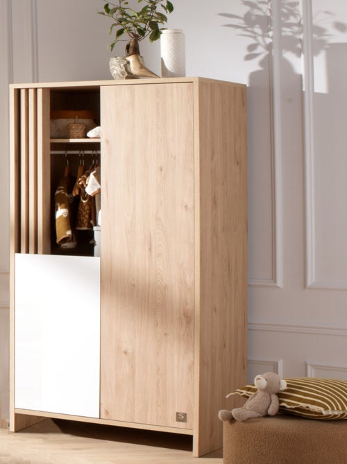 Armario de 2 puertas y 1 hueco con claristorio en madera decorativa de roble - SAUTHON - Kiabi
