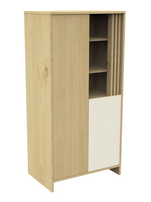 Armario de 2 puertas y 1 hueco con claristorio en madera decorativa de roble - SAUTHON - Kiabi
