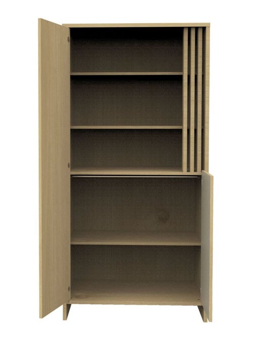 Armario de 2 puertas y 1 hueco con claristorio en madera decorativa de roble - SAUTHON - Kiabi