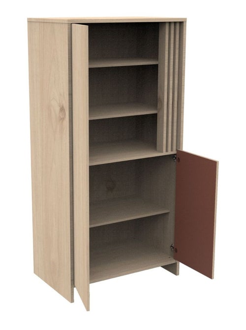 Armario de 2 puertas y 1 hueco con claristorio en madera decorativa de roble - SAUTHON - Kiabi