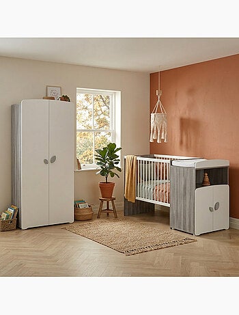 Armario de bebé de 2 puertas 175x86x56cm en madera - BABYPRICE