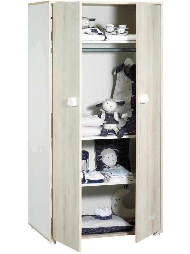 Armario de madera de 2 puertas - BABYPRICE Beige - Kiabi