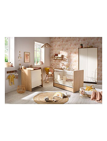 Armario de madera de 2 puertas, decoración roble - SAUTHON